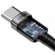 Data-кабель Baseus Cafule CATKLF-ALG1 PD2.0 Type-C - Type-C 100W 2m, Black-Gray - изображение 2
