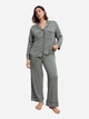 Рубашка для сна H&M XL серо зеленый 1209998802 - изображение 2
