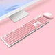 Беспроводная клавиатура с мышью для пк и ноутбука TWolf TF770 USB 2.4Гц (UkrEn) Pink - изображение 2