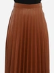 Юбка из искусственной кожи миди осенняя женская EQUILIBRI TEL Skirt KZ M Оранжевая (2299965742591) - изображение 6