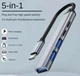 USB хаб/концентратор 5 в 1: 3 x USB 3.0 2.0, 2 x USB TYPE-C 65W PD Док станція Сірий - зображення 15