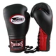 Боксерские перчатки Twins Lace Up Boxing Gloves BGLL1 Black Red (BGLL1-BKRD-10oz) - изображение 2