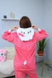 Женская кигуруми пижама взрослая и подростковая Kigurumi Hello Kitty Хеллоу Китти в горошок Розовый L 165-175 см (1084) - изображение 2