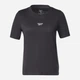 Футболка хлопковая спортивная длинная женская Reebok CL RBK ND Cropped HB2265 XS Черная (4065423503466) - изображение 6