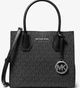 Женская сумка кросс-боди Michael Kors Mercer Medium Logo and Leather Accordion Crossbody Bag 22,2*19*10,2 см черный лого - изображение 1