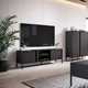 Тумба под телевизор Ларс/Lars 2-дверная 2D/153 Антрацит Ш153xВ54 см. Perfect Home - изображение 6