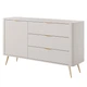 Комод Ланте/Lante 1-дверный с 3 ящиками 1D3S/138 Бежевый Ш138xВ81 см. Perfect Home - изображение 1
