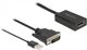 Adapter Delock DVI - DisplayPort 1.2 50 cm Black (4043619631896) - obraz 1