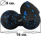 Массажный мяч двойной PowerPlay PP-4352 Epp foam peanut ball d8x16 см Черно/Синий (PP_4352_Blue_8*16) - изображение 10
