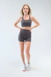 Женский комплект для спорта Soft, grey (топ, шорты, кофта на застежку) - L - изображение 6