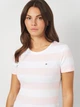 Футболка хлопковая женская Tommy Hilfiger 76J4975 XS Бело-розовая (197232843625) - изображение 4