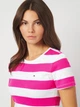 Футболка хлопковая женская Tommy Hilfiger 76J4975-TP1 M Бело-малиновая (197232843182) - изображение 4