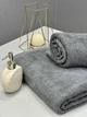 Банное махровое полотенце для сауны Osborn Textile 100х150 см серый двухнитка 450 г/м2 - изображение 3