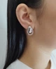 Серьги из белого золота 750 пробы без вставок 3_лел - изображение 2