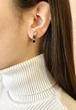 Золотые серьги с ониксом С452 - изображение 4