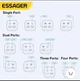 Сетевое зарядное устройство для Essager (ECT2AC-JYB0G-Z) Gray Collection 67W 2xUSB-A, 2xUSB-C, PD3.0, QC4.0 GaN Desktop - изображение 6