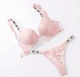 Комплект білизни Victoria's Secret Push-Up Bra Beige Set 34C-M розовий - зображення 1