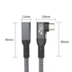 Кабель подовжувач кутовий 90 градусів Type-C – Type-C USB 4.0 Gen2 PD 240W Thunderbolt 4 0.2 м Сірий - зображення 8