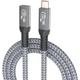 Кабель подовжувач Type-C – Type-C USB 4.0 Gen2 PD 240W Thunderbolt 4 0.2 м Сірий - зображення 1