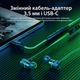 Игровые наушники с микрофоном проводные 3,5 мм + type c геймерские наушники тайп си гарнитура для телефона игр ноутбука Plextone G20 IV Green - изображение 5