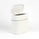 Відро для сміття MBM HOME з кришкою BIN-23 10L WHITE/GRAY біло-сіре - зображення 1