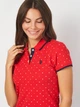 Поло женское U.S. Polo Assn Dot Print Pique Polo Shirt 214922-ZH00A XS Красное (786665546496) - изображение 4