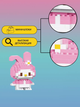 Конструктор фигурка Мелоди (Kuromi ) геншен, манги, hello kitty, Санріо Кітті, Мелоди для девочек мини блоки y2k kpop 145 деталей (AN) 21200 - изображение 2