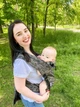 Май-слинг жаккардовый с рождения до 36 месяцев Coolbabka Серый Unicorns - изображение 2