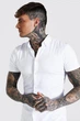 Сорочка Boohoo Short Sleeve Stretch Fit Jersey Білий S MZZ08364 - изображение 3
