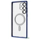 Чехол ударостойкий Wave Metal Color Case with MagSafe + линзы на камеру для Samsung Galaxy S22 Ultra Midnight Blue - изображение 2