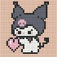 Алмазная мозаика мини Куроми Kuromi 10х10 см Origami (ODM0104) (247101) - изображение 1