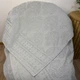 Простынь-покрывало жаккардовое махровое 100% Хлопок GM TEXTILE 150x200см 400г/м2 (Светло-серый с бирюзовым) - изображение 2