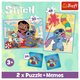 Puzzle Trefl Lilo & Stitch Memo Szczęśliwy dzień Lilo & Stitch 2 w 1 102 elementy (5900511935851) - obraz 5