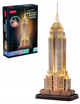 Puzzle 3D Cubic Fun Empire State Building Wersja nocna 37 elementy (6944588205393) - obraz 3