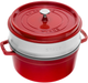 Garnek Staub La Cocotte Czerwony z wkładem 3.8 l (3272340054389) - obraz 1