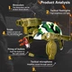Военный набор Шлем с аксессуарами и подсветкой Хаки - изображение 5
