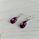 Комплект прикрас Hand Made з яскравими кристалами хамелеонами Swarovski кольору Volcano - зображення 5