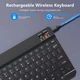 Бездротова акумуляторна клавіатура, Bluetooth 3.0, Windows/Android/IOS/Mac, портативна, колір чорний - зображення 3