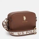 Сумка кросс-боди через плечо женская маленькая U.S. Polo Assn 27A278-AA00A(Brown) Коричневая (786662014769) - изображение 4