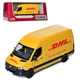 Дитяча металева машинка мікроавтобус Mercedes Benz Sprinter DHL іграшкова колекційна масштабна залізна авто модель іграшка для дітей Мерседес Бенц Спрінтер з відкривними дверима та багажником 12.5 см - зображення 1