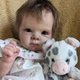 Реборн Лялька Дівчинка Reborn Baby м'яконабивна 45 см з прошитим волоссям - зображення 2