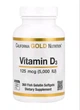 Вітамін D3, 125 мг (5000 МО) California Gold Nutrition, 360 капсул - изображение 1