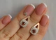 Серебряные серьги Silverstyle с пластинами из золота 032с, цвет камня белый - изображение 4
