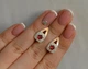 Серебряные серьги Silverstyle с пластинами из золота 032с, цвет камня белый - изображение 14