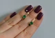 Серебряные серьги Silverstyle с пластинами из золота 045с, цвет камня мистик - изображение 14