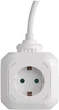 Przedłużacz sieciowy Emos P04219GU kostka 4 gniazda + 2x USB-A 1.9 m Biały (8592920080306) - obraz 2