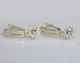 Серебряные серьги Silverstyle с золотыми пластинами 175с цвет камня фиолетовый - изображение 1