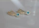 Серебряные серьги Silverstyle с золотыми пластинами 175с цвет камня фиолетовый - изображение 8