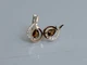 Серебряные серьги Silverstyle с золотыми пластинами 164с цвет камня красный - изображение 2