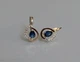 Серебряные серьги Silverstyle с золотыми пластинами 164с цвет камня красный - изображение 3